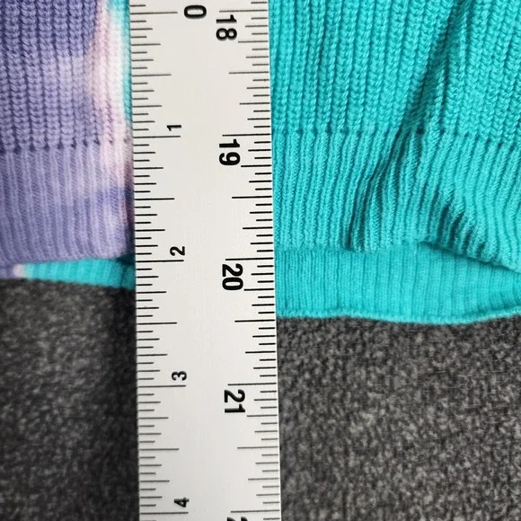 Soft Surroundings Tie Dye V Neck Sweater Aqua‎ Lavender Cotton Size S - Picture 5 of 10